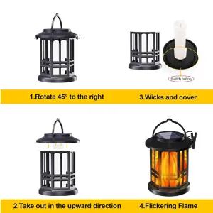 Classic Ironwork Grid Design Solar Palace Light