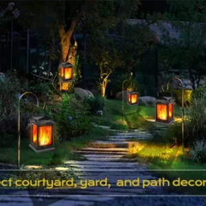 Square Hollowed-out Solar Palace Lantern