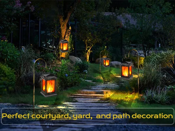 Square Hollowed-out Solar Palace Lantern