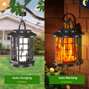 Classic Black Vertical Stripes Design Solar Palace Light