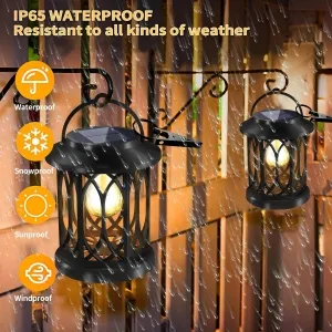 Arc-shaped Hollow-out With Bulb Solar Palace Light