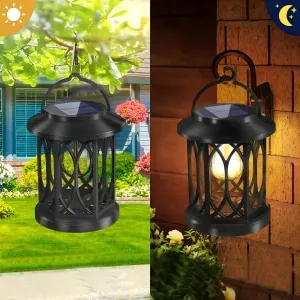 Arc-shaped Hollow-out With Bulb Solar Palace Light
