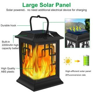 Outdoor solar garden light with LED, waterproof design