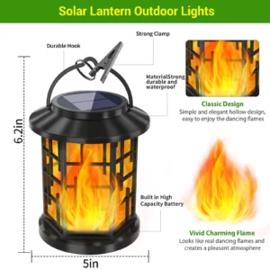 Classic Black Vertical Stripes Design Solar Palace Light
