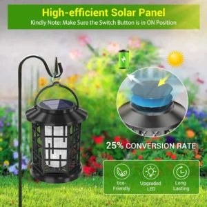 Classic Black Vertical Stripes Design Solar Palace Light