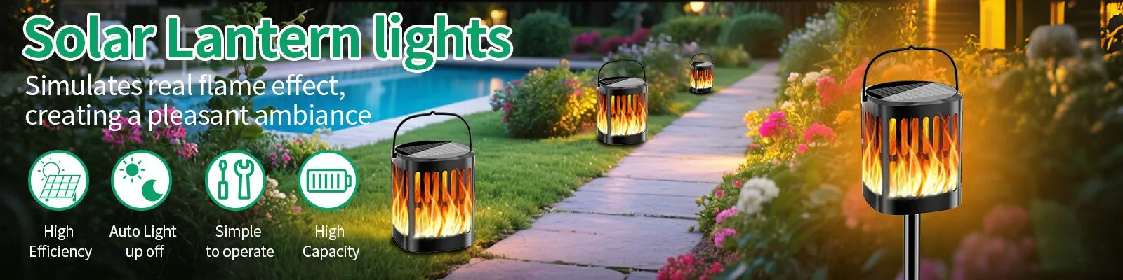 Vertical Strip Hanging & Stake Torch Light–Ground Mount