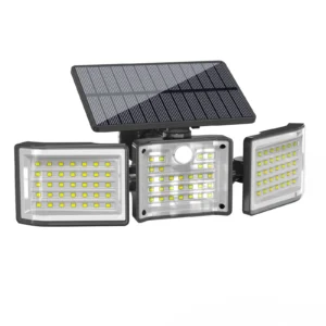 Sleek solar outdoor wall light mounted on house wall