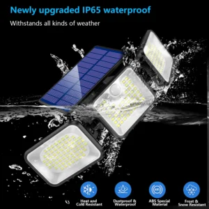 Wall lamp solar light mounted on outdoor brick wall, waterproof with LED and motion sensor