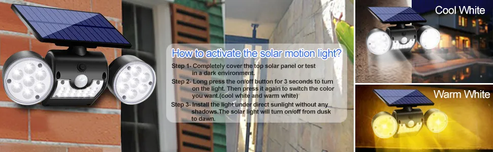 Modern Outdoor Wall Lighting – Motion Sensor, Waterproof LED Modern outdoor wall lighting installed on a garden wall
