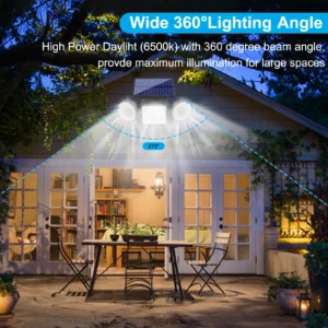 Sleek black solar powered outdoor wall lights mounted on garden fence