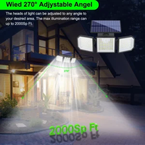 Black solar wall light fixture glowing on garden fence at night