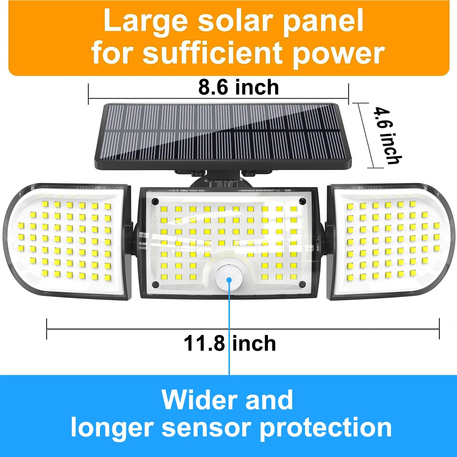User installing solar wall lamp on wooden fence