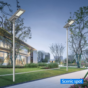 Outdoor solar street light with motion sensor