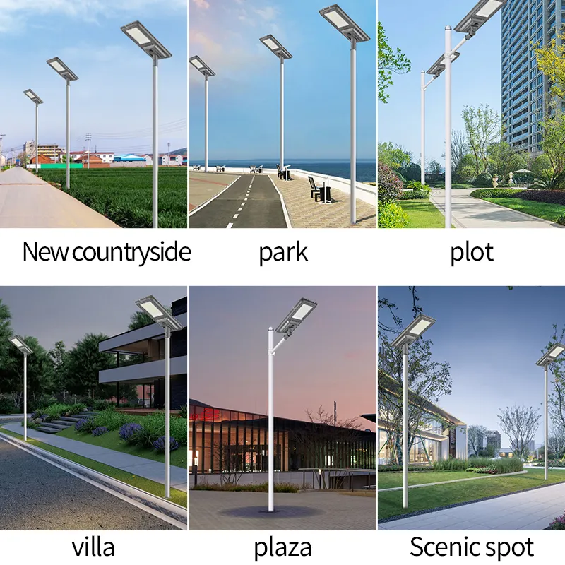 Sun powered road lights for many spots like park, countryside, plaza and so on