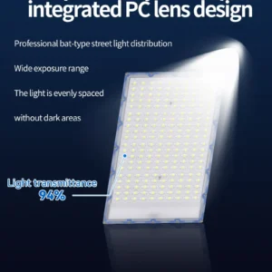 PC lens design rodessional bat-type street light distribution, light transmittance 94%