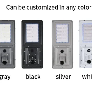 Customizable-color like gray, black, silver or white automatic street lamps with daylight sensors