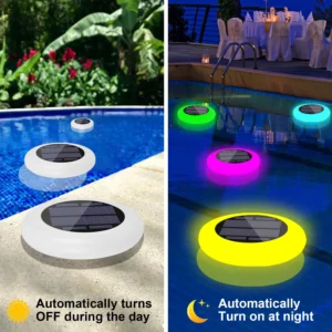 Solar float lamp create a romantic atmosphere, automatically turn on/off.