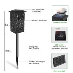 Colorful folding lawn lihgt with IP65 waterproof solar panel on/off switch and durable ground spike.