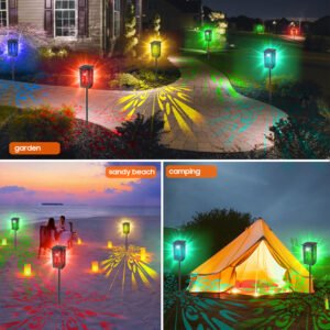 Solar decorative folding lamp for outdoor use such as gaeden sandy beach and camping.