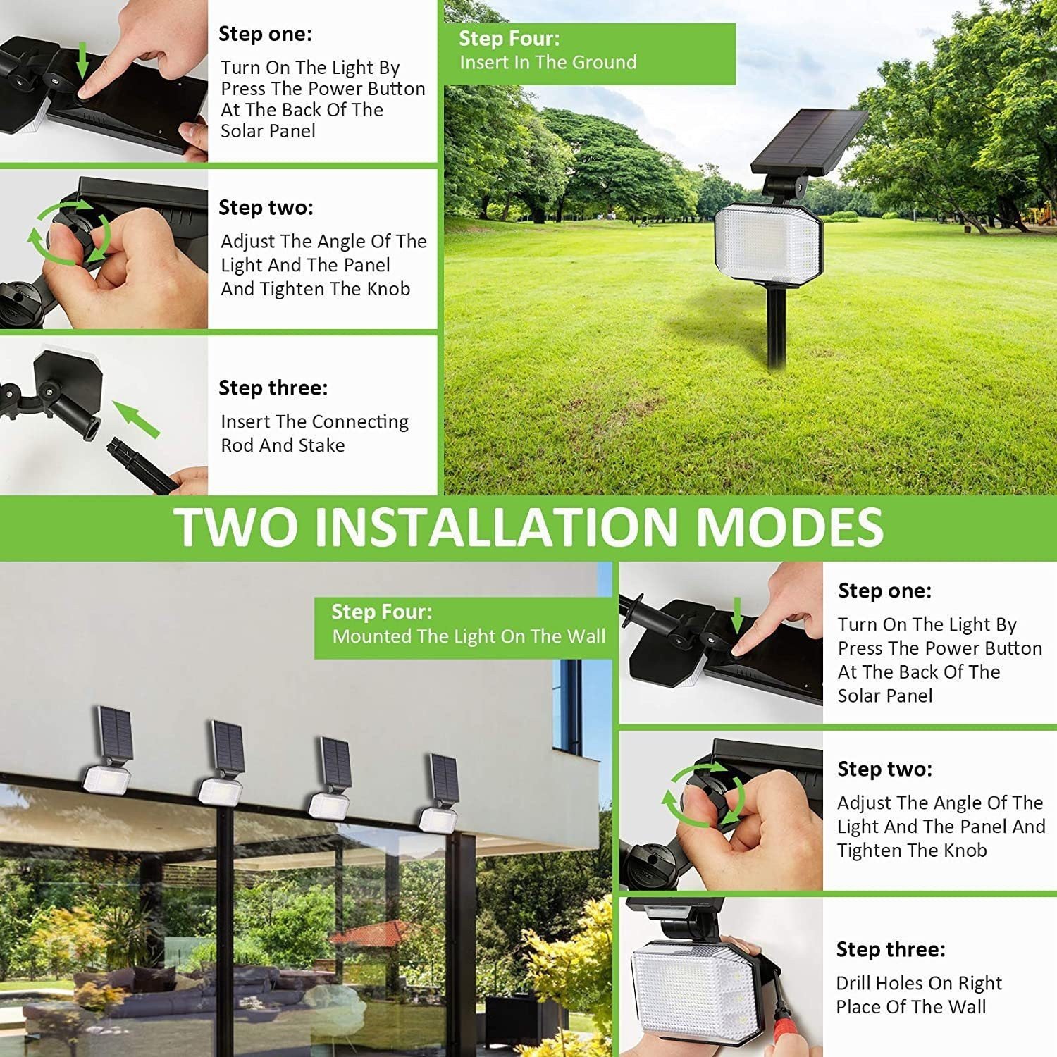 Waterproof Solar Lawn Light with Auto Dusk-to-Dawn Sensor - Image 7