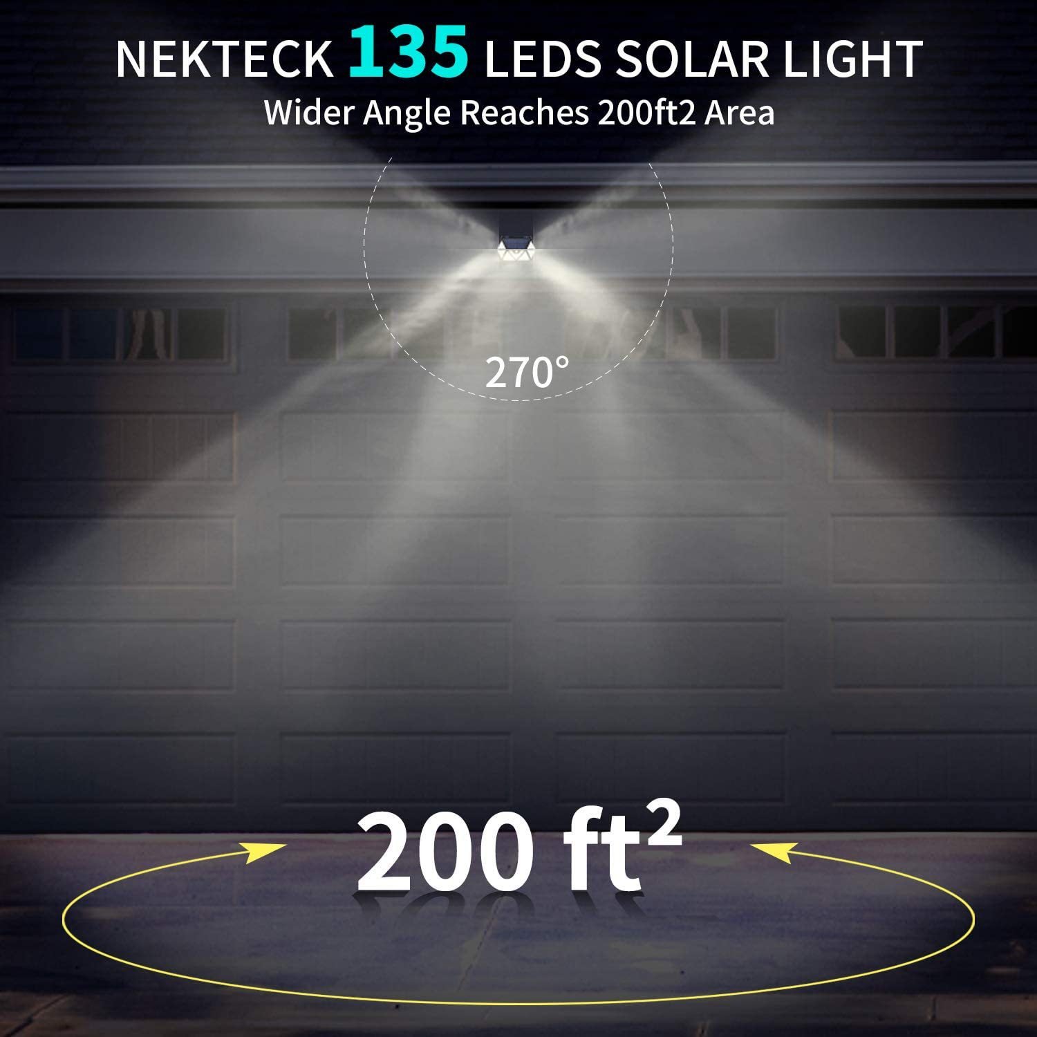 The seven-sided luminous wall lamps have a luminous Angle of 270° and illuminate an atmosphere of 200feet²