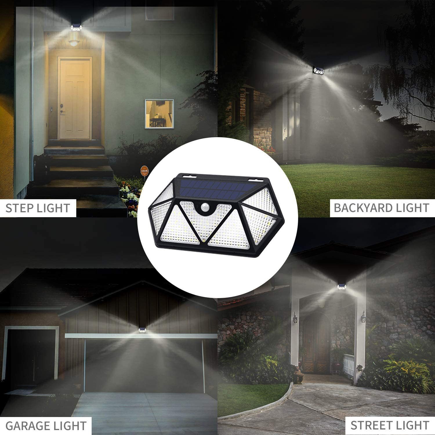 Seven-Sided Solar Security Wall Light with Auto Motion Detection - Image 6