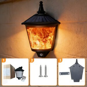 Installation steps for solar motion sensor wall lamp: Easy installation in three steps