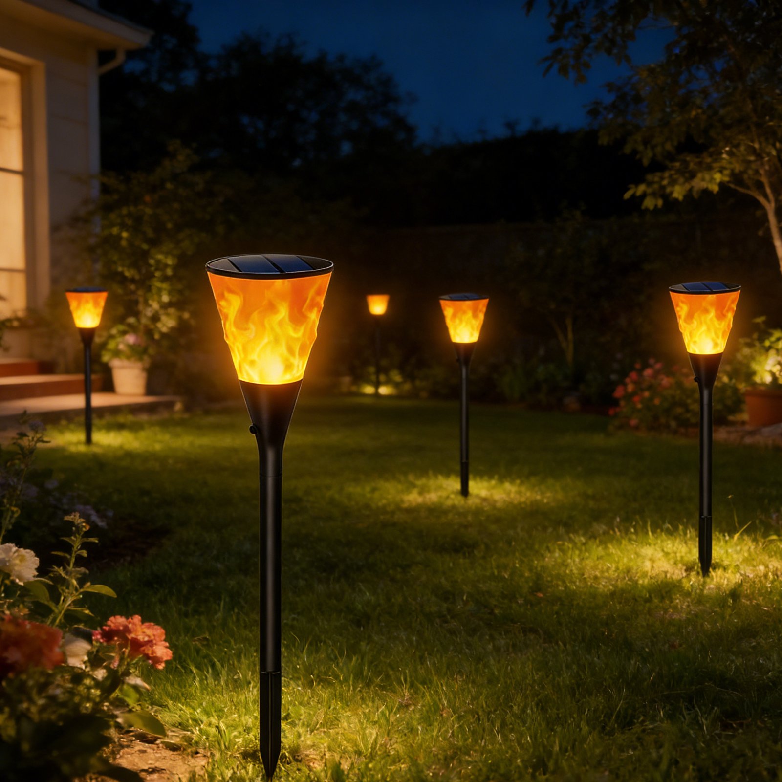Weatherproof Solar Torch Light for Garden & Pathway - Image 6