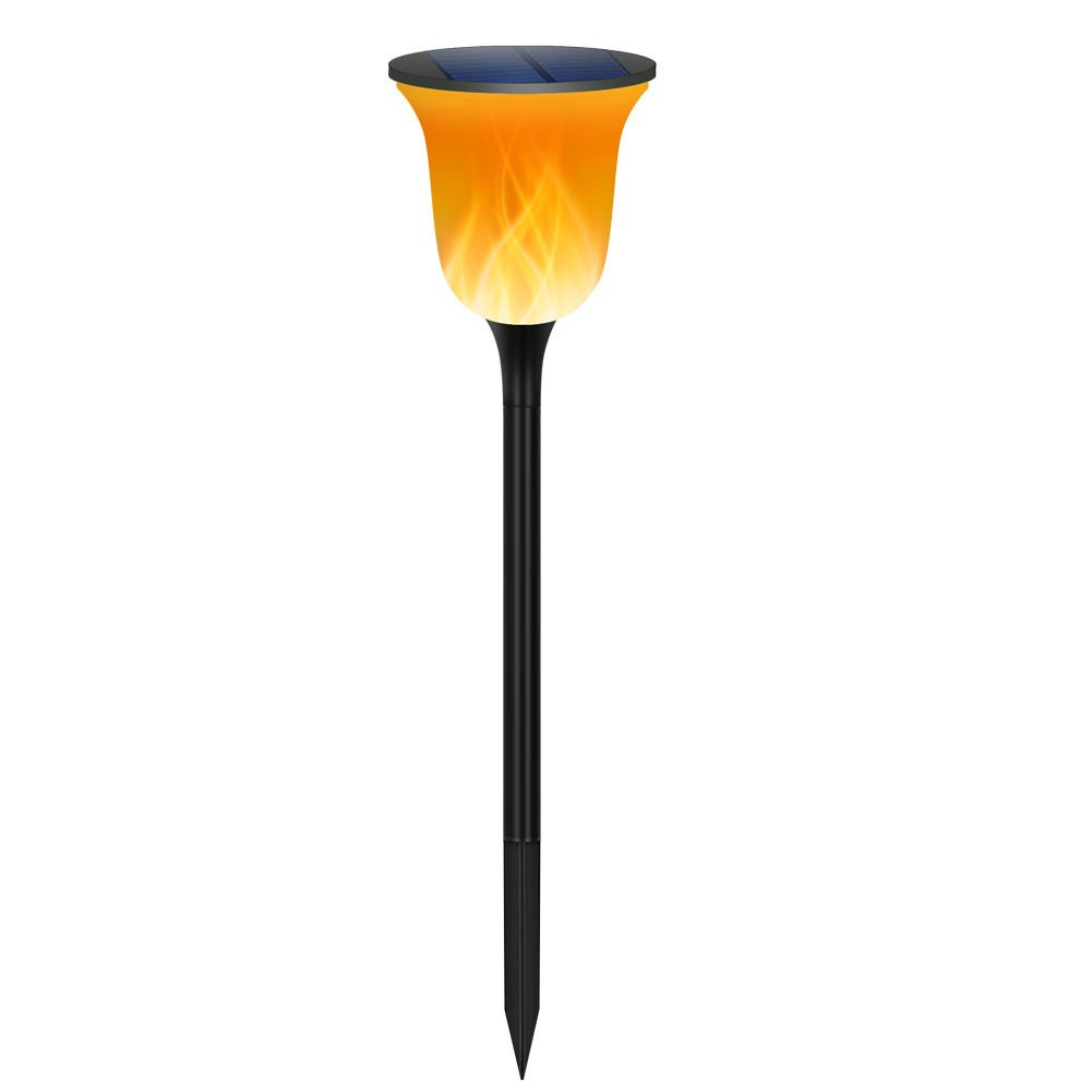 Solar-powered decorative flame torch lights - waterproof with dusk to dawn sensor