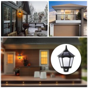 Solar wall mounted flame light for corridor and entrance door