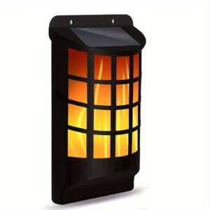 Eco-Friendly Solar Grid Flame Light for Outdoor Ambiance