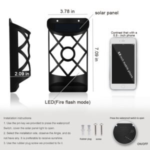 Product parameters and installation and usage instructions for solar half-circular wall lamp
