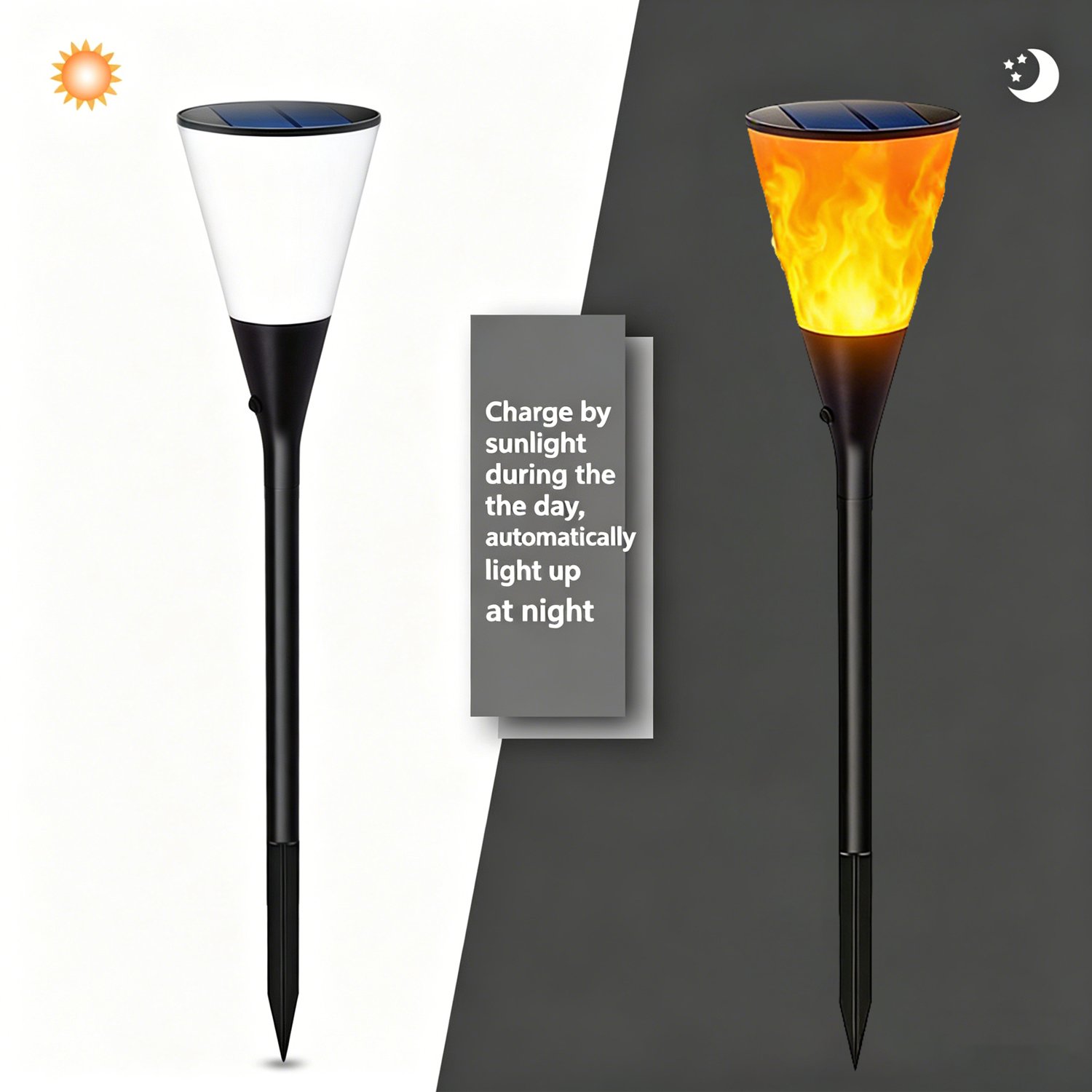 Weatherproof Solar Torch Light for Garden & Pathway - Image 4