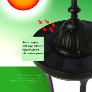 LED flame wall lamps with high-efficiency solar panels charge faster