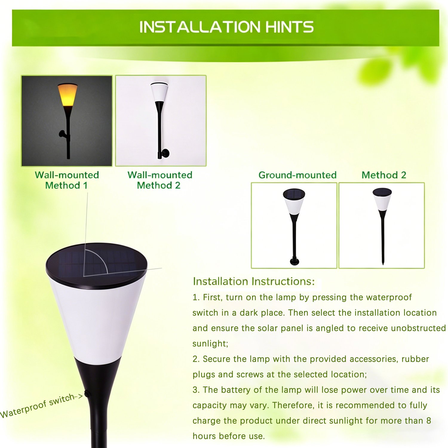Weatherproof Solar Torch Light for Garden & Pathway - Image 7