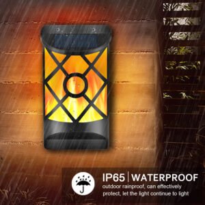 Outdoor rainproof flame wall lamp, can effectively protect