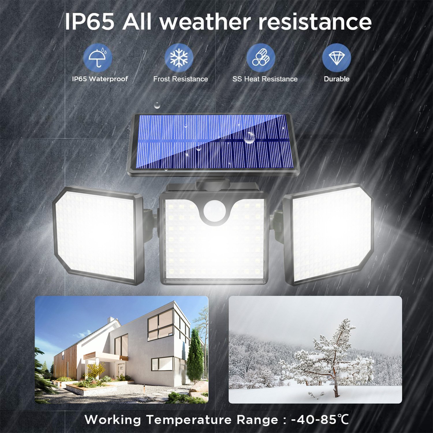Built to withstand the harshest elements, this warning wall lampp features an IP65 waterproof rating and all-weather resistance, ensuring reliable operation even during heavy rain, snow, or frost.