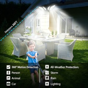 Solar four-head waterproof wall lamp: Sensitive sensing and wide illumination range