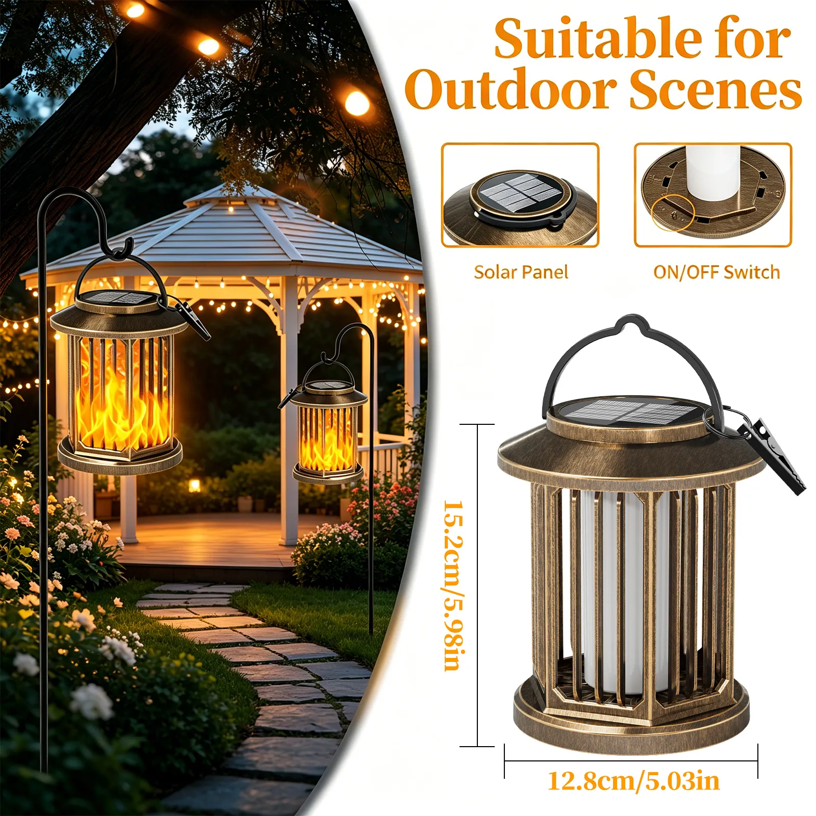 Antique Bronze Garden Palace lights - Image 2