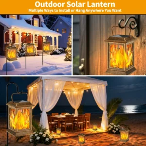 Multi install square palace light, hang on hooks stands for beach gazebo porch winter house outdoor decor.
