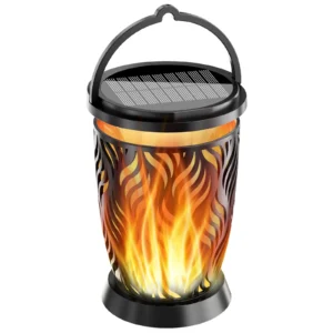 palace light with simulated flickering flame effect for garden decor, abs plastic housing.