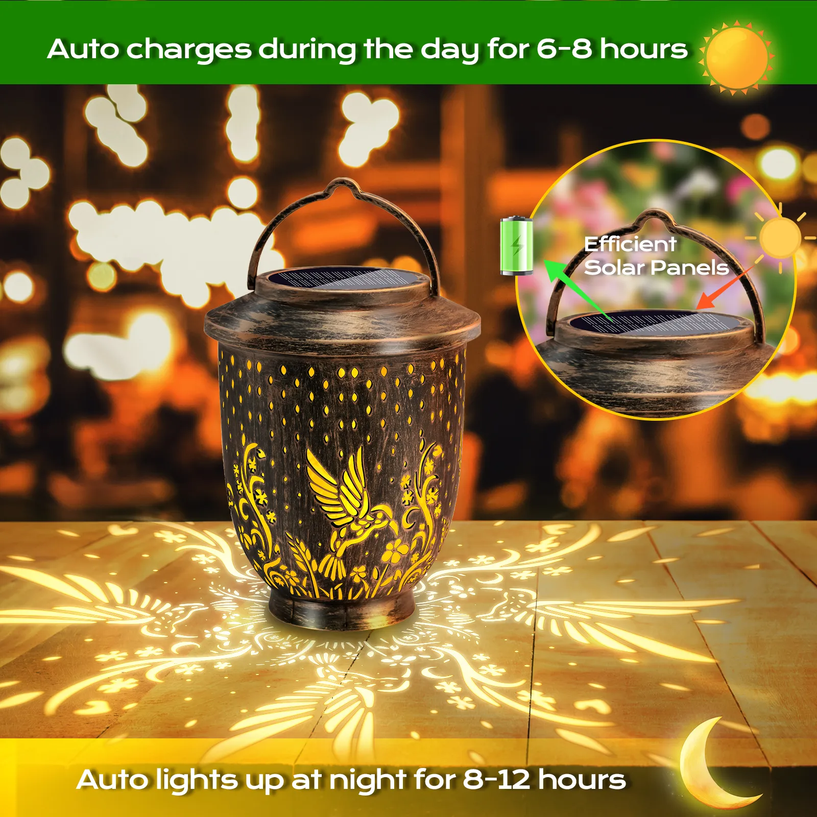 Outdoor Decorative Bronze Bird Projection Light - Image 4