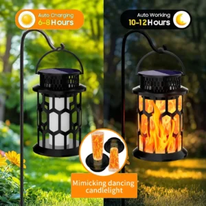honeycomb solar lantern, auto charge daytime and light up at night.